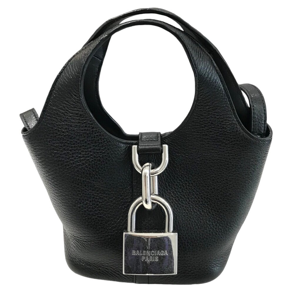 Balenciaga LOCKER NORTH SOUTH Handbag Black - Picture 2 of 6